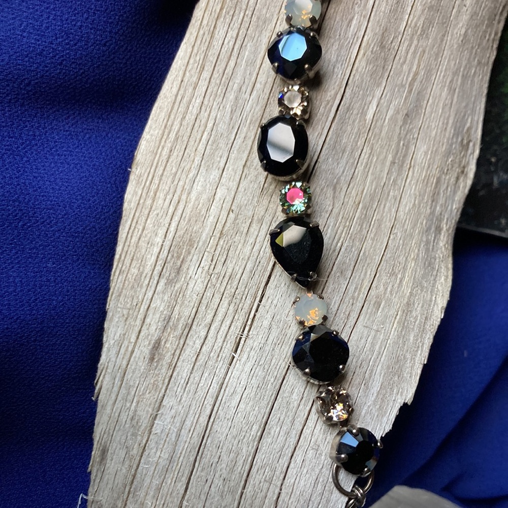 Sorrelli New Black Crystal & Silvertone Narcissus Necklace